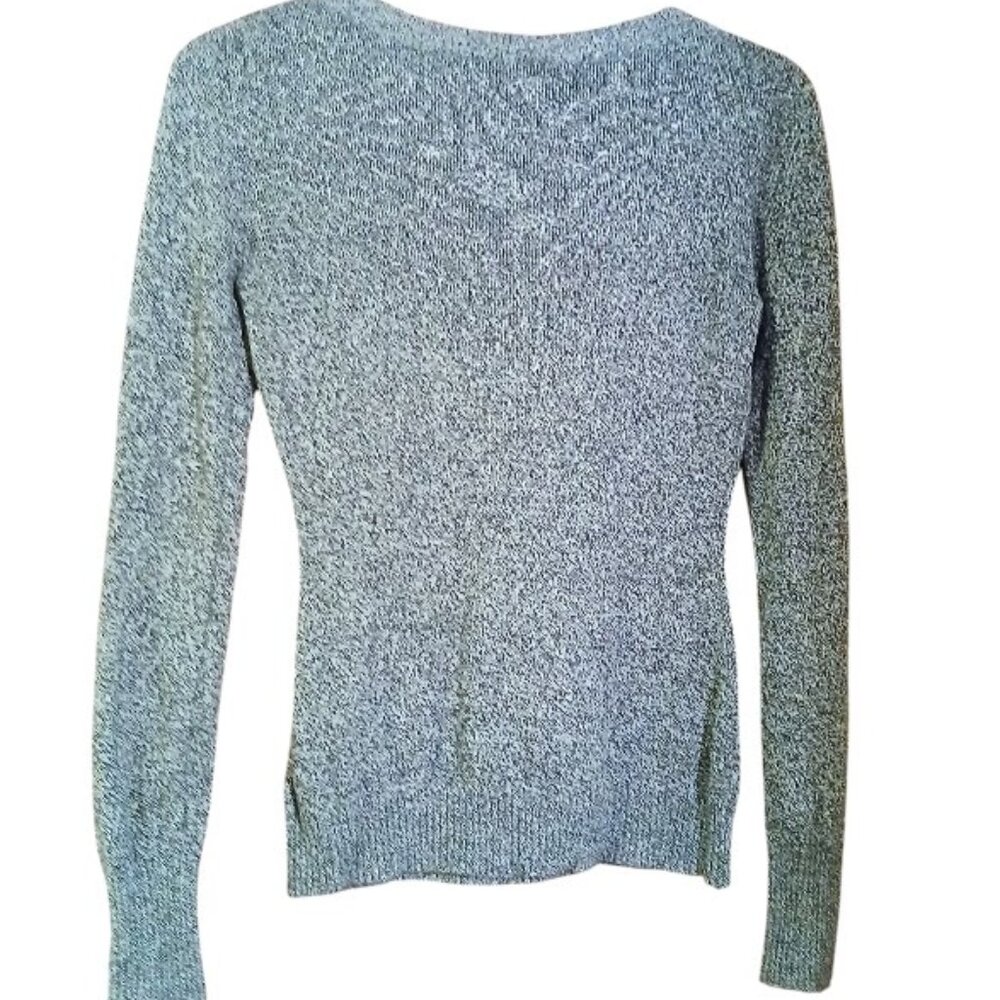 EXPRESS Black/Gray Slim Fit Crew Neck Sweater - Like New - Picture 6 of 10